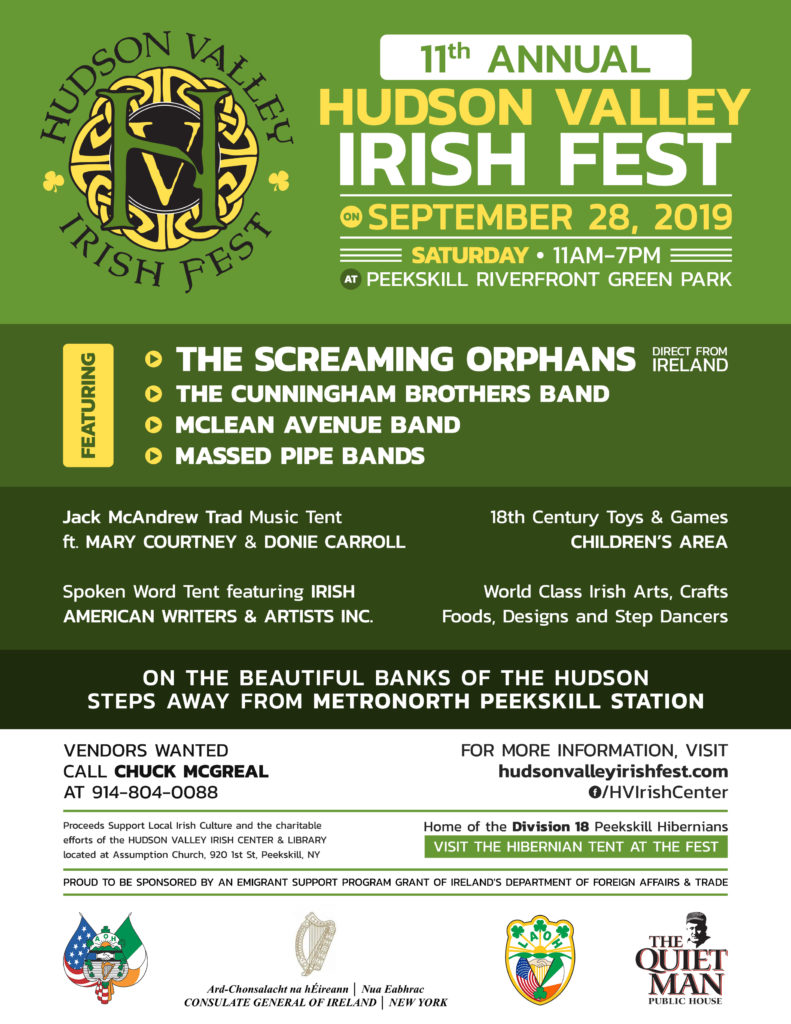 Poster for 2019 Hudson Valley Irish Fest